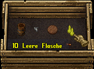 10 leere Flaschen
